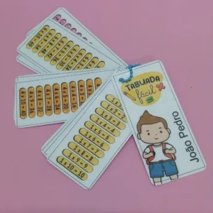 Chaveiro tabuada de multiplicação personalizado