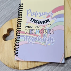 Caderno A6 capa flexível professora