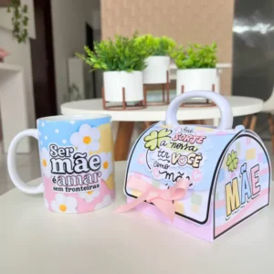 Caneca de porcelana personalizada com caixa