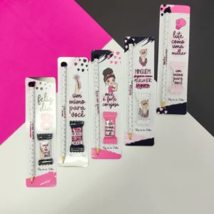 5 kit lápis + bala com tag dia Da Mulher