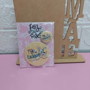 Kit button alfinete e espelho