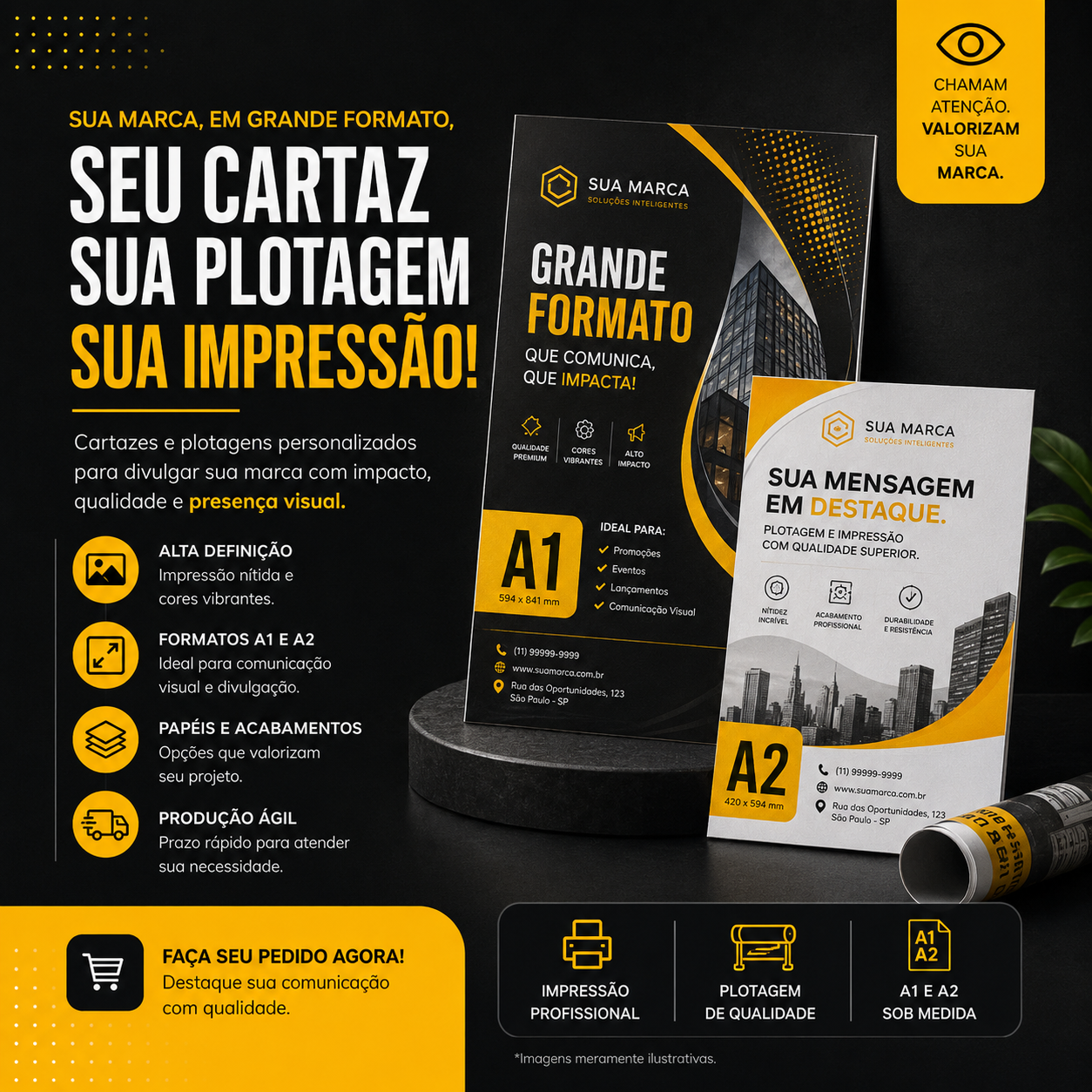impressão nos formatos a1 e a2